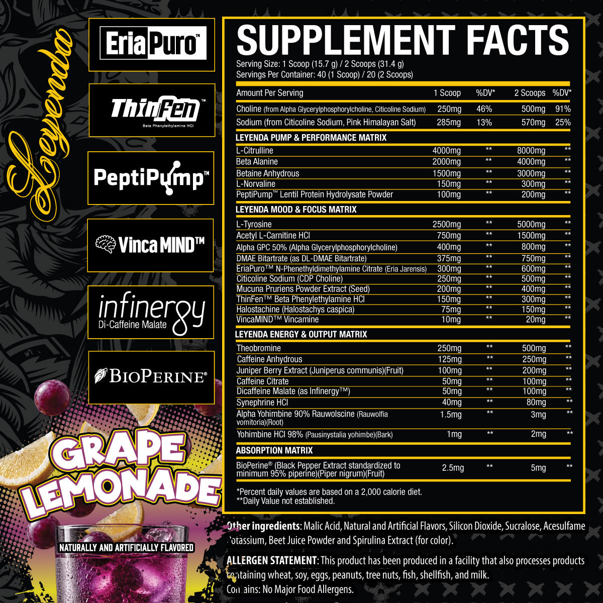 El Jefe® Leyenda Pre Workout