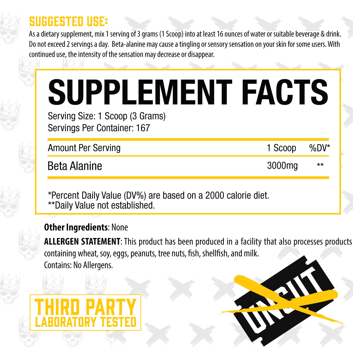 Uncut Beta Alanine