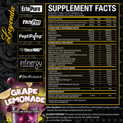 El Jefe® Leyenda Pre Workout