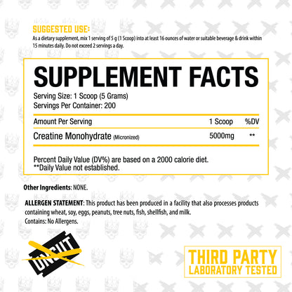 Uncut Creatine Monohydrate