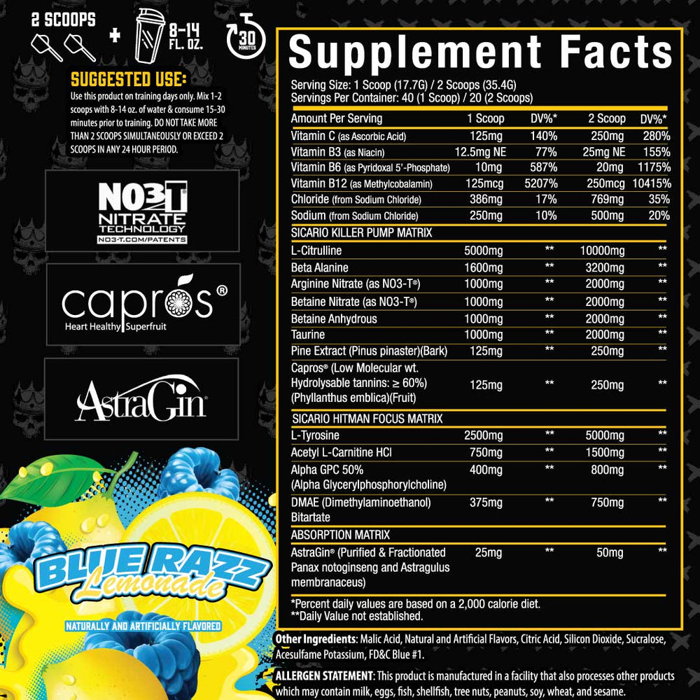 SICARIO™ STIM FREE PRE WORKOUT